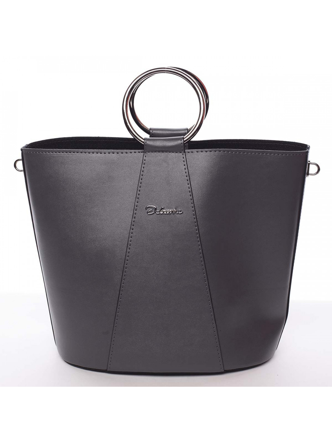 Nadčasová dámská kabelka s organizérem šedá – Delami Karsyn