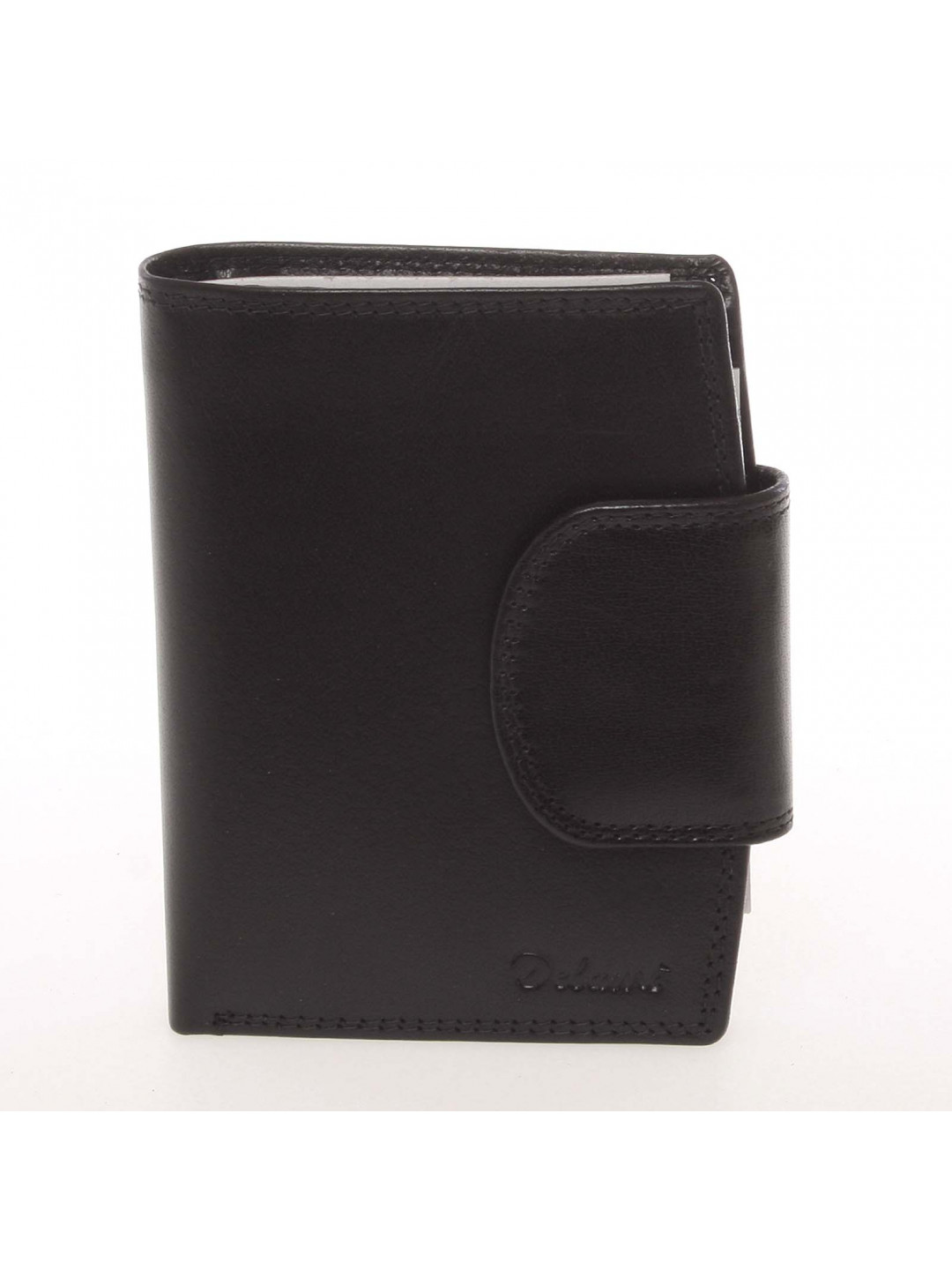 Pánská elegantní kožená černá peněženka – Delami Rodel