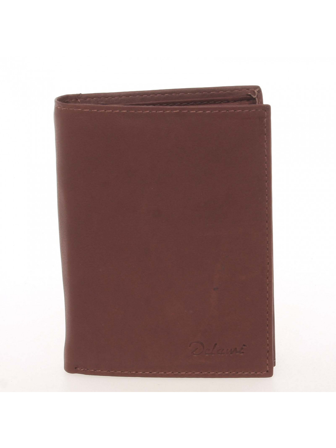 Pánská kožená hnědá peněženka – Delami Therron