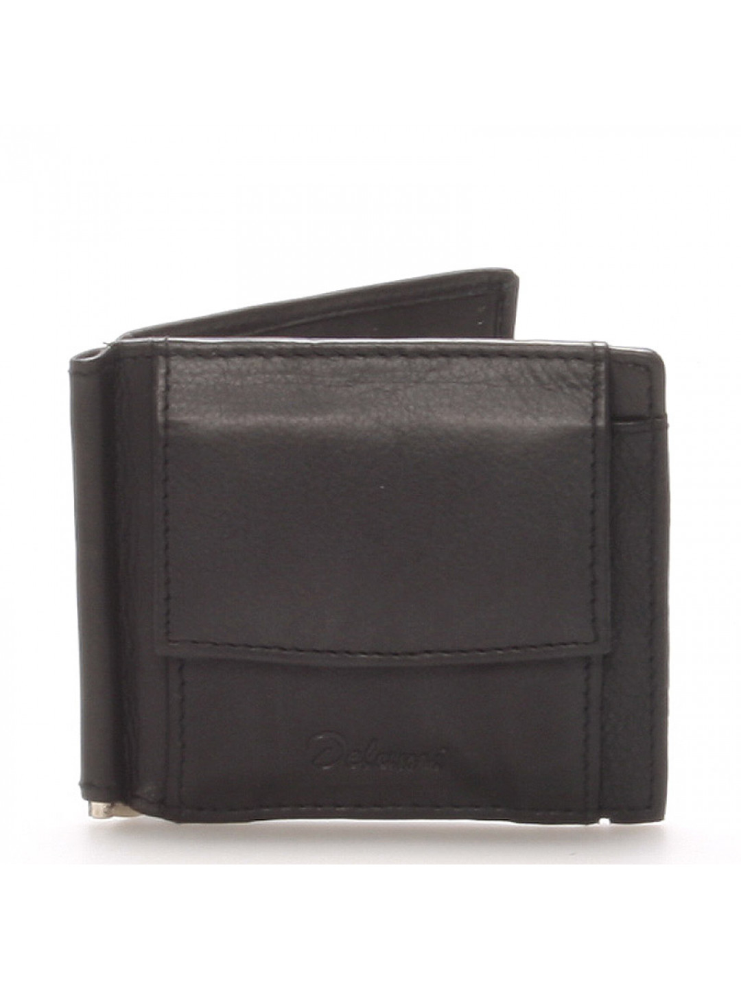 Malá kožená černá peněženka – Delami 8697