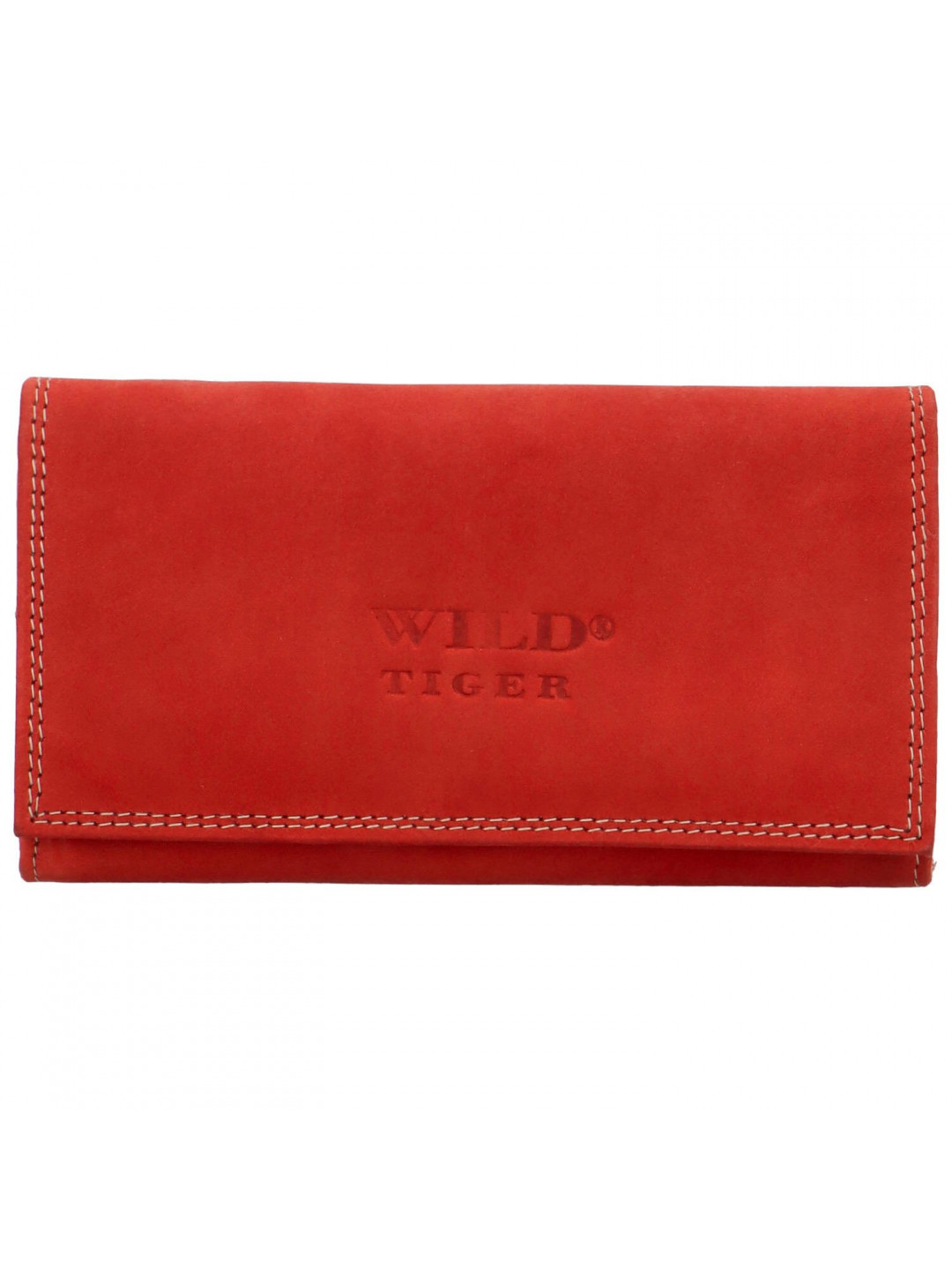 Dámská kožená peněženka červená – Wild Tiger Chocky
