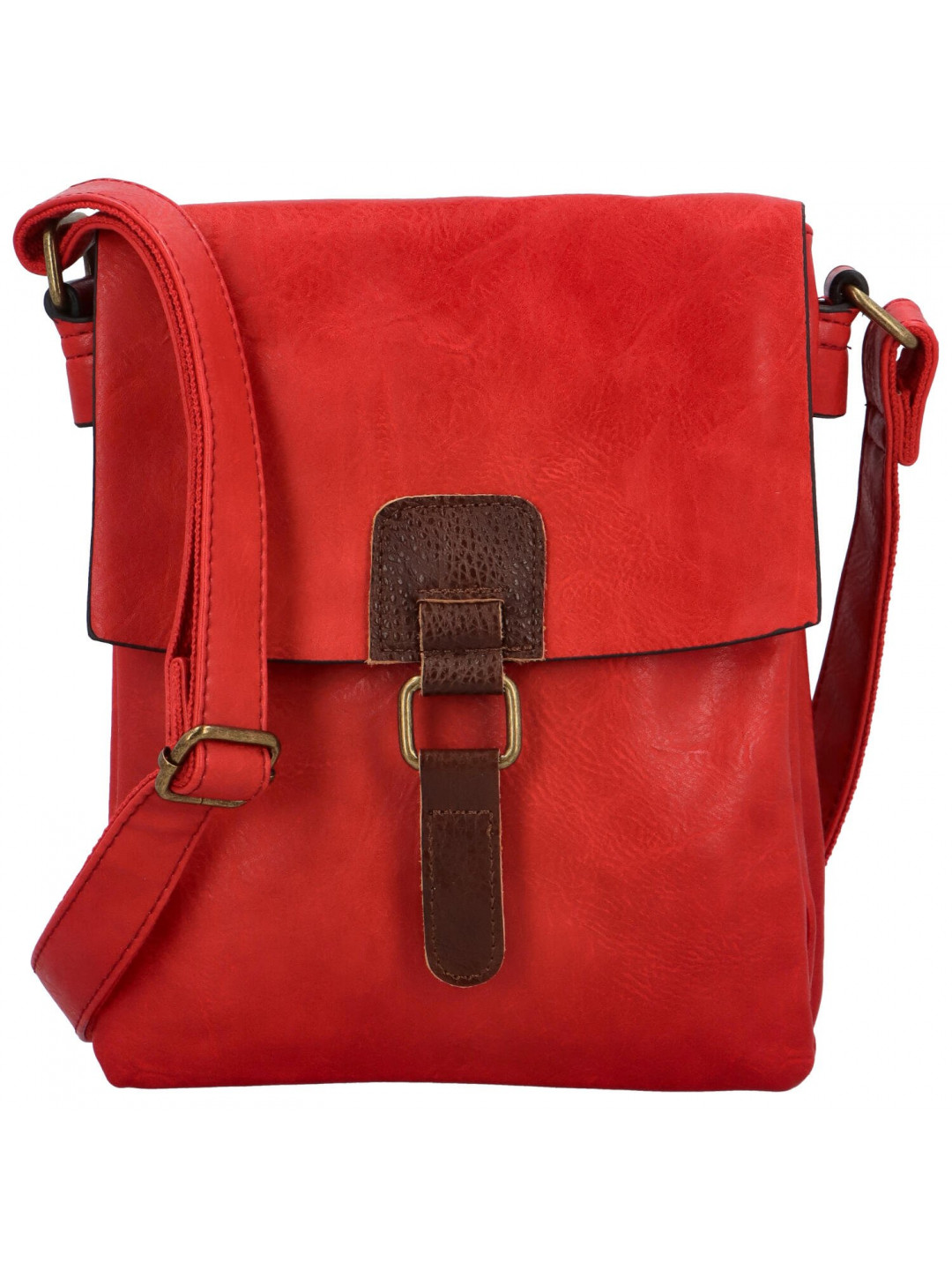 Dámská crossbody kabelka červená – Paolo bags Oresta