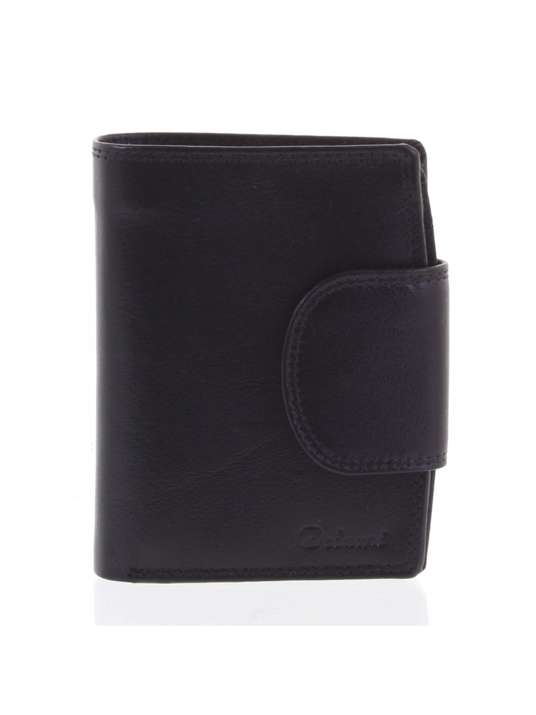 Kožená elegantní černá peněženka pro muže – Delami 1342CHA