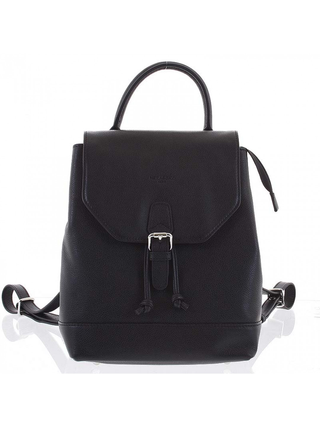 Luxusní kožený černý městský batoh – Hexagona Zoltar