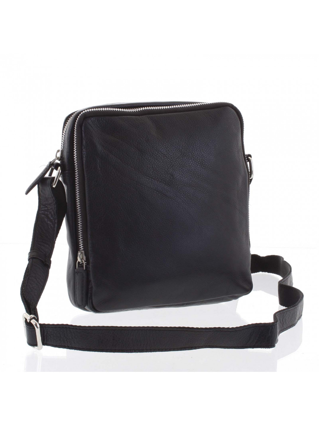 Lehká praktická kožená černá crossbody taška – Tomas Linive