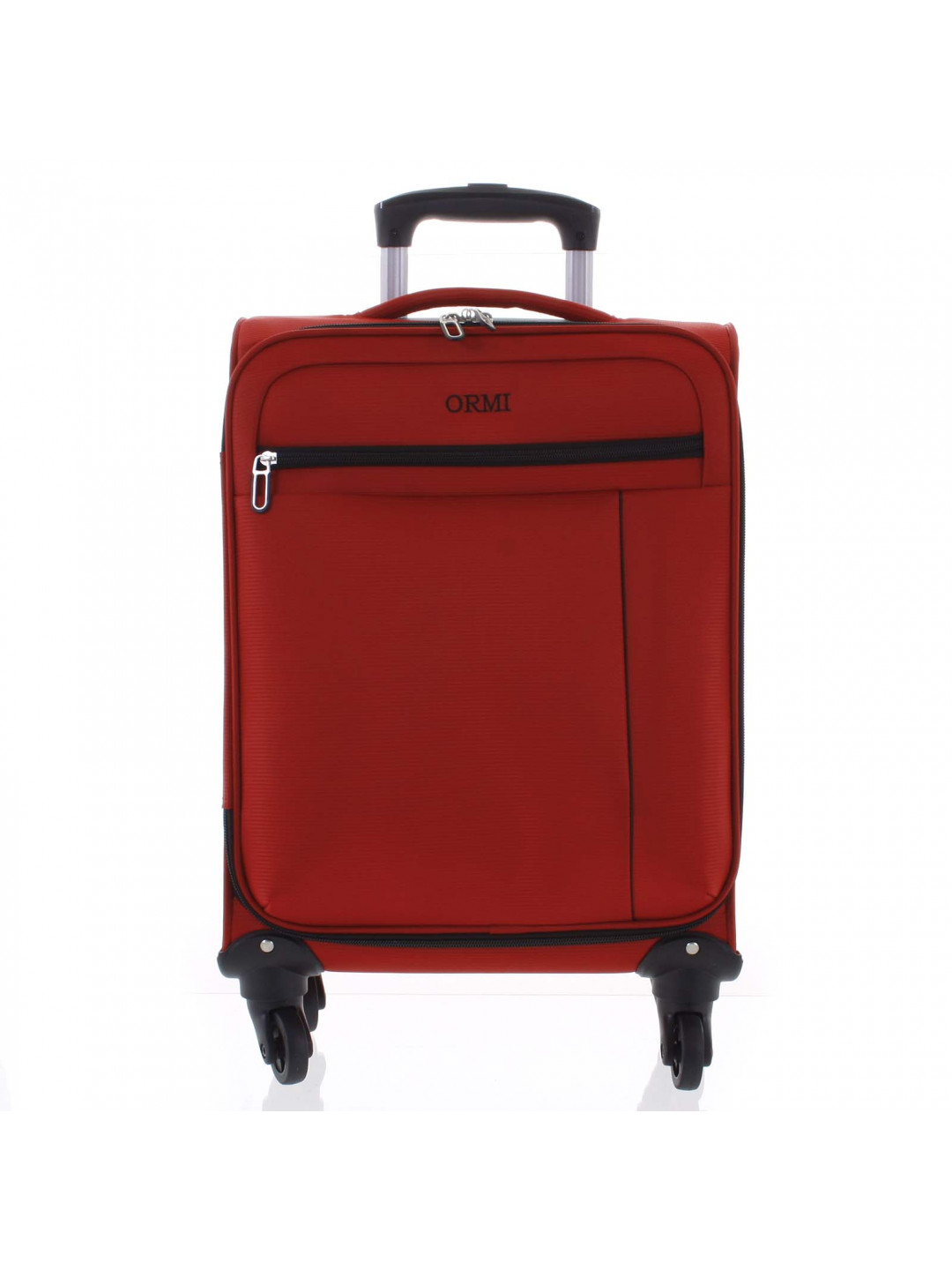 Kvalitní elegantní látkový červený cestovní kufr – Ormi Mada M