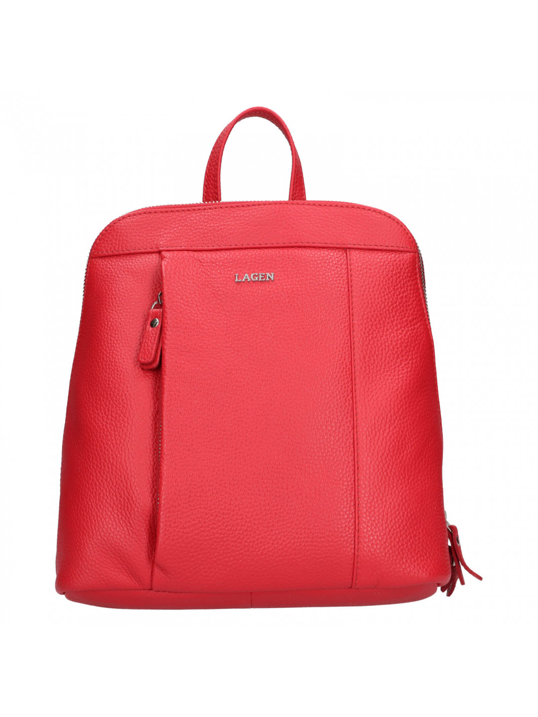 Dámský kožený batoh Lagen Curen – červená