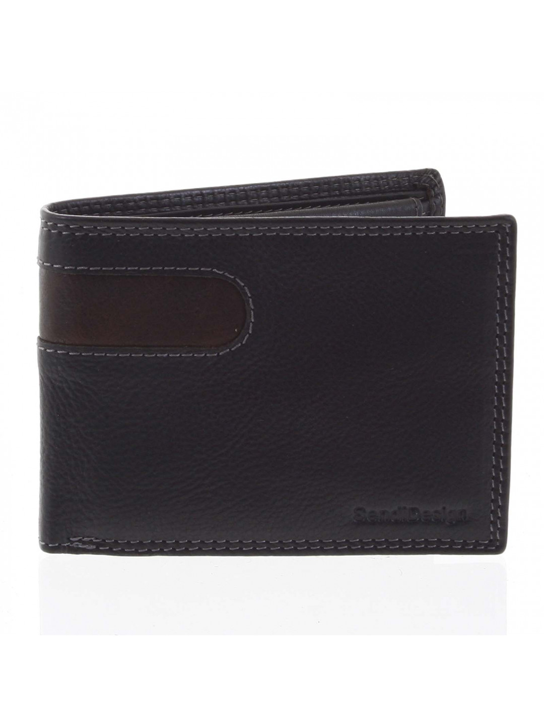 Pánská kožená peněženka tenká černá – SendiDesign Elohi