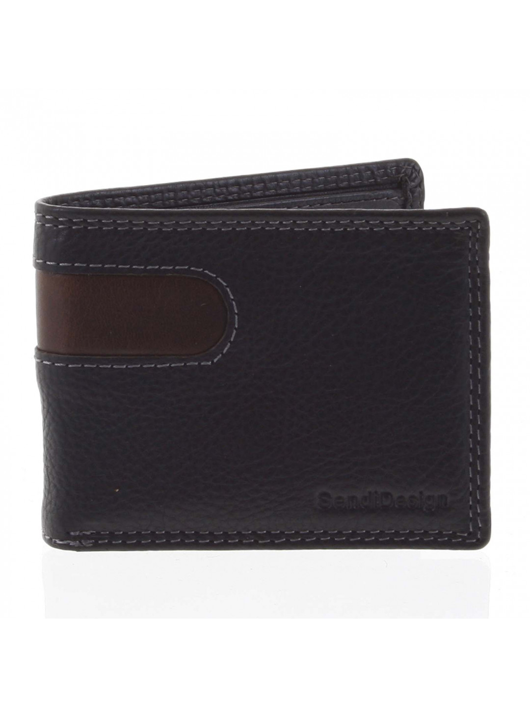 Pánská kožená peněženka na karty černá – SendiDesign Sinai