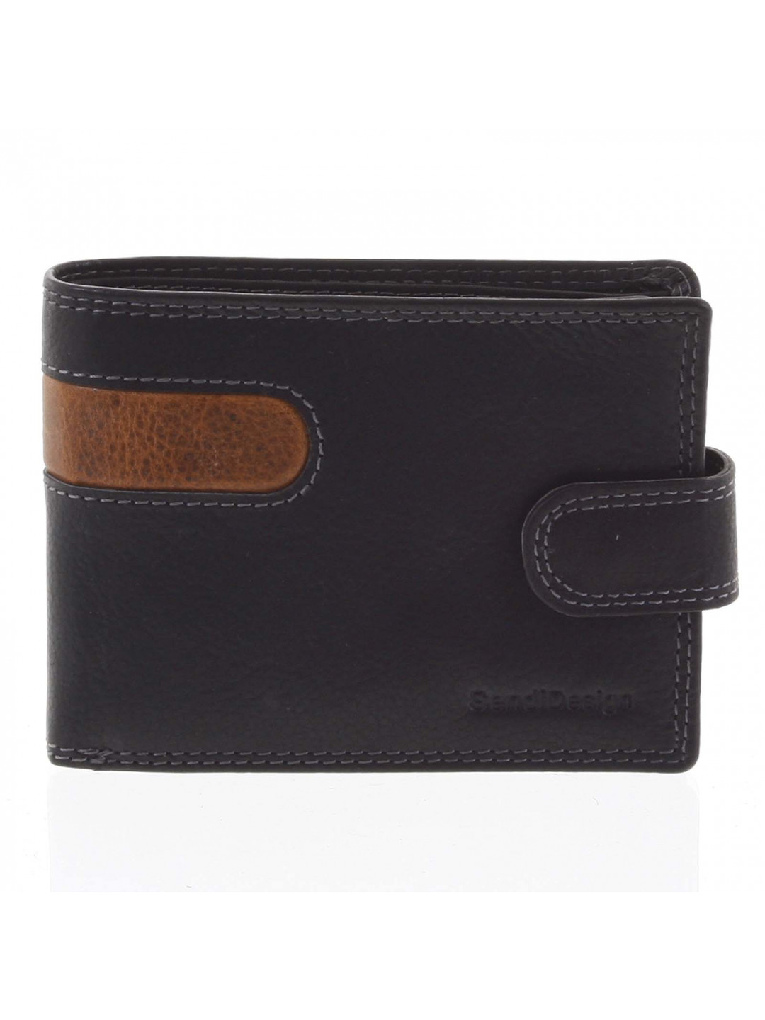 Oblíbená pánská kožená peněženka černá – SendiDesign Igeal