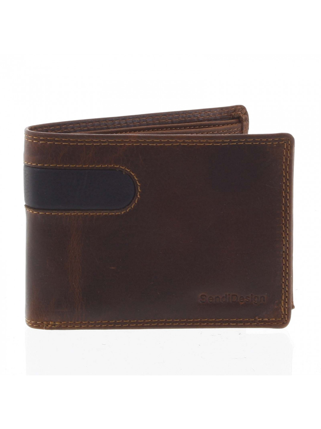 Business pánská kožená peněženka hnědá – SendiDesign Joel