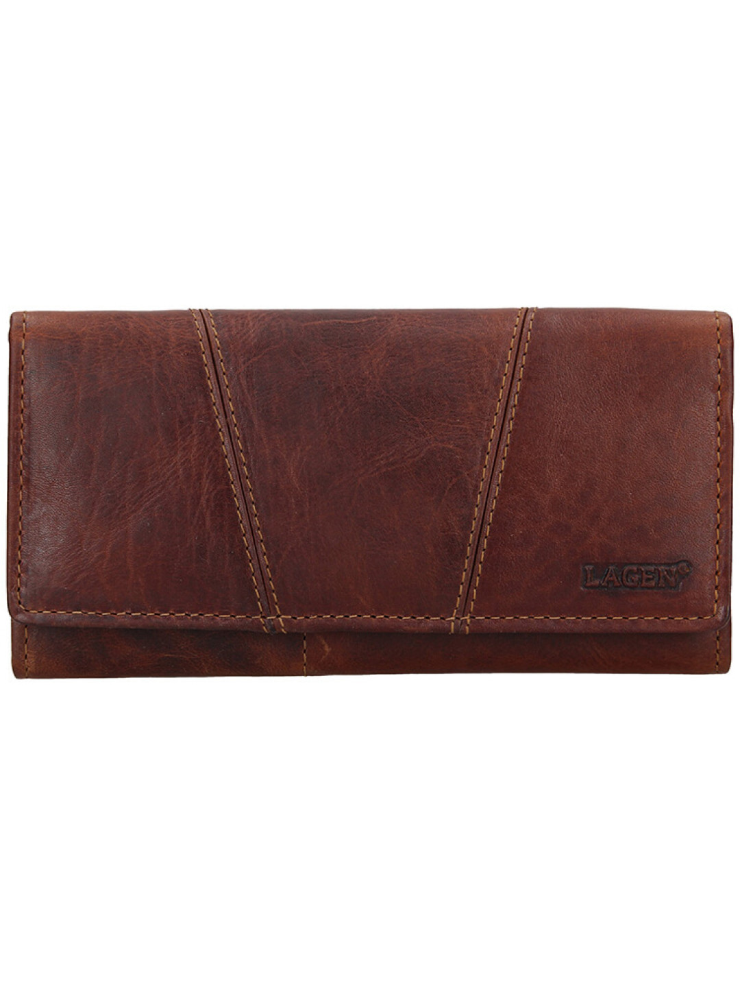Lagen Dámská kožená peněženka PWL-388 M BRN