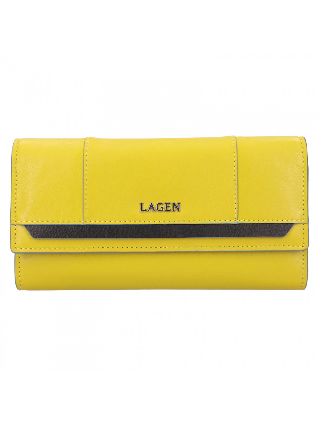 Dámská kožená peněženka Lagen Vibeke – žlutá