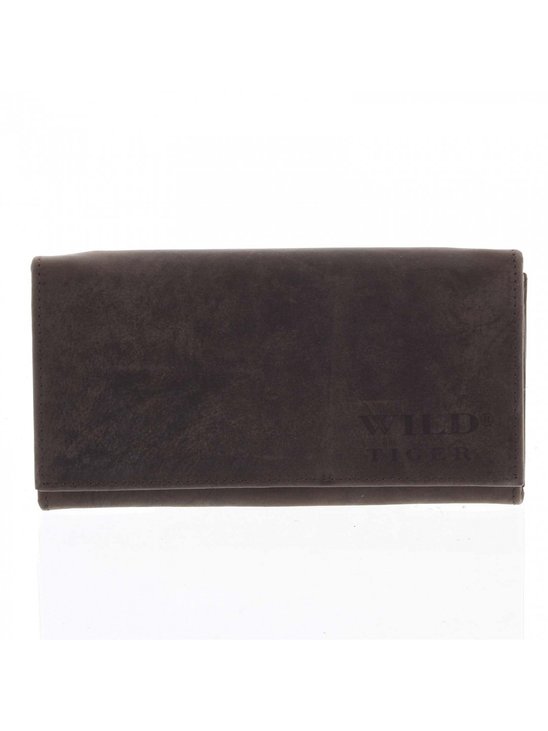 Dámská kožená peněženka tmavě hnědá – WILD Nataniela