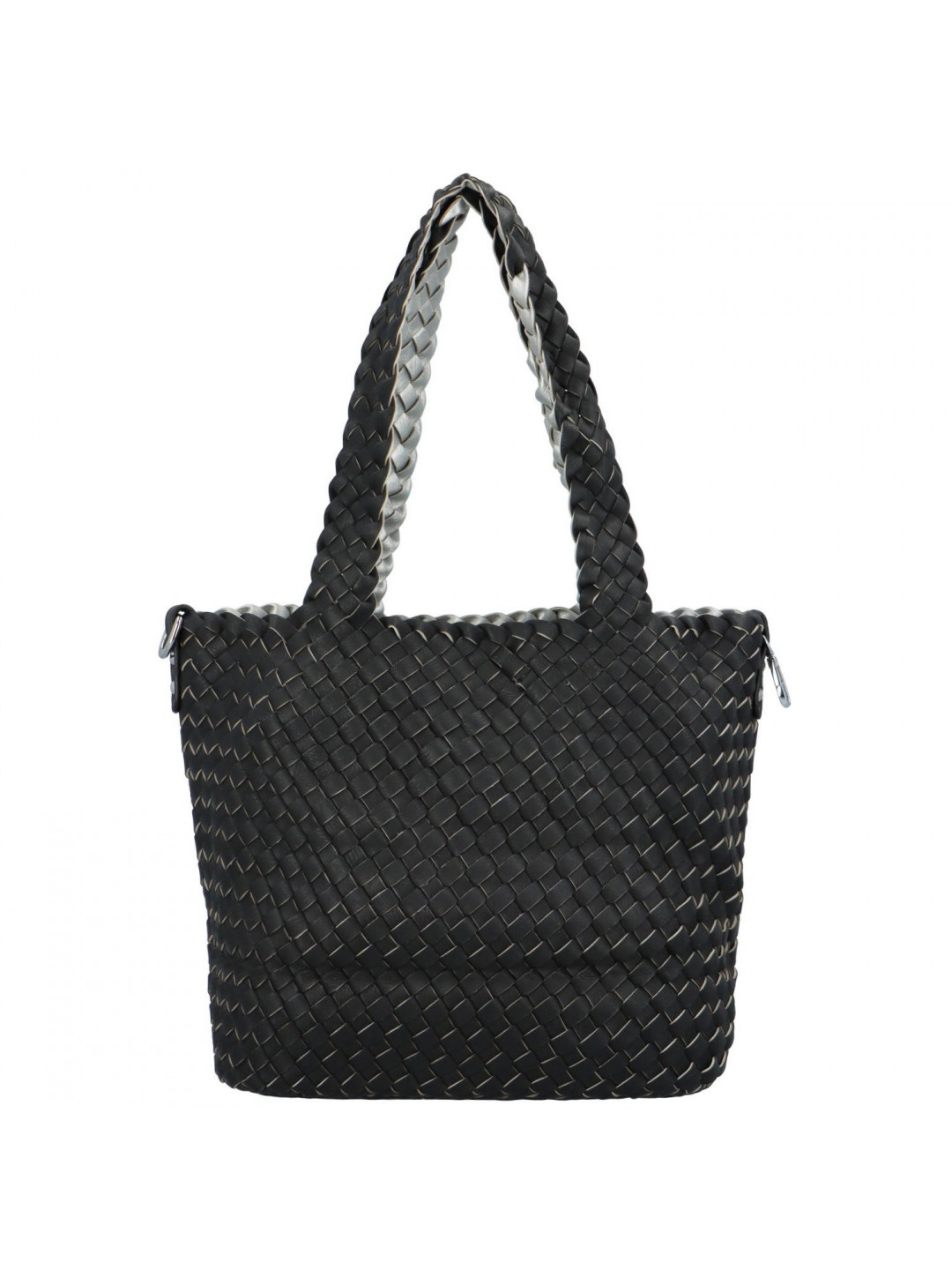 Dámská kabelka přes rameno černo stříbrná – Paolo bags Ukina