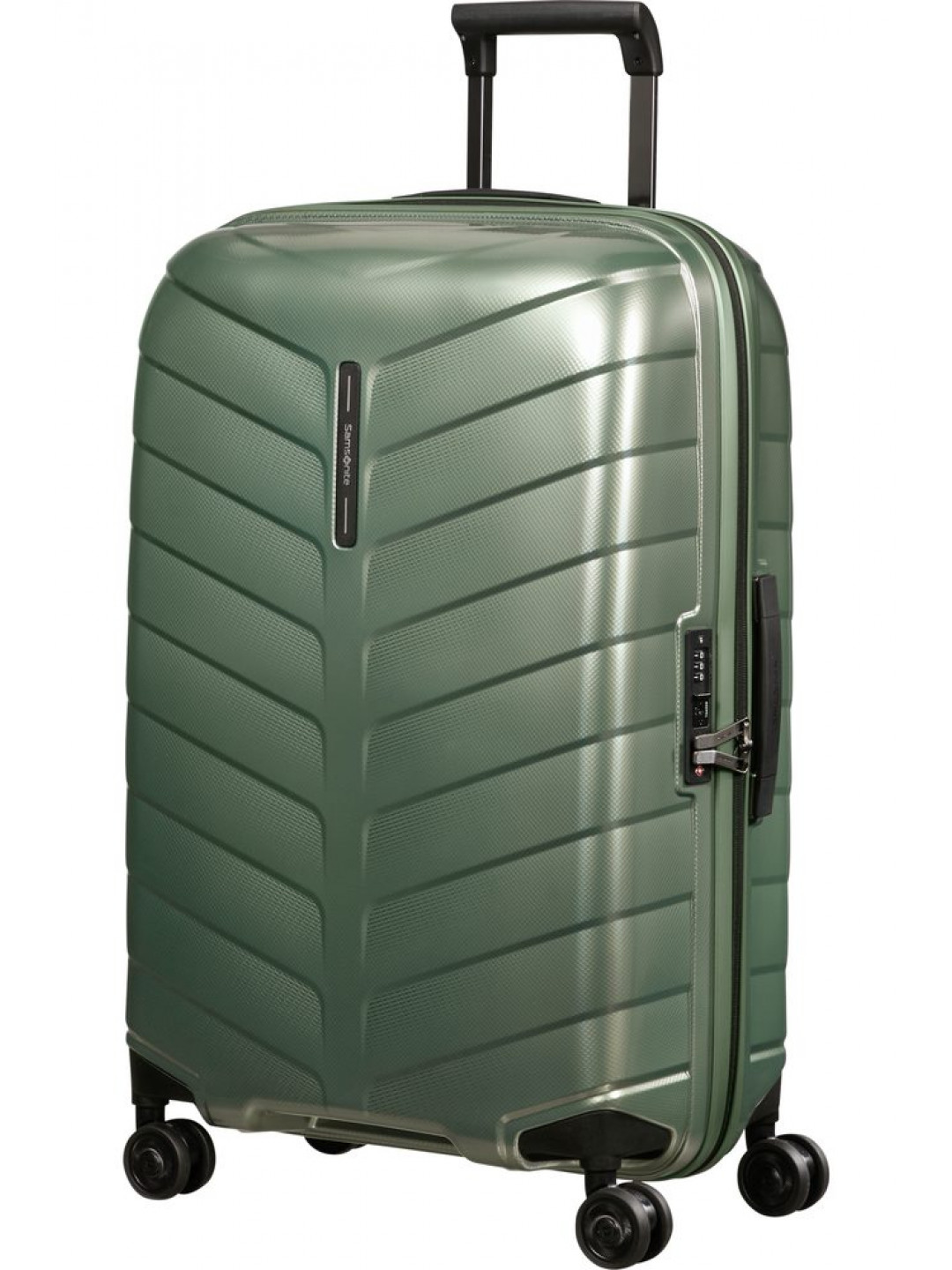 Samsonite Skořepinový cestovní kufr Attrix M 73 l – zelená