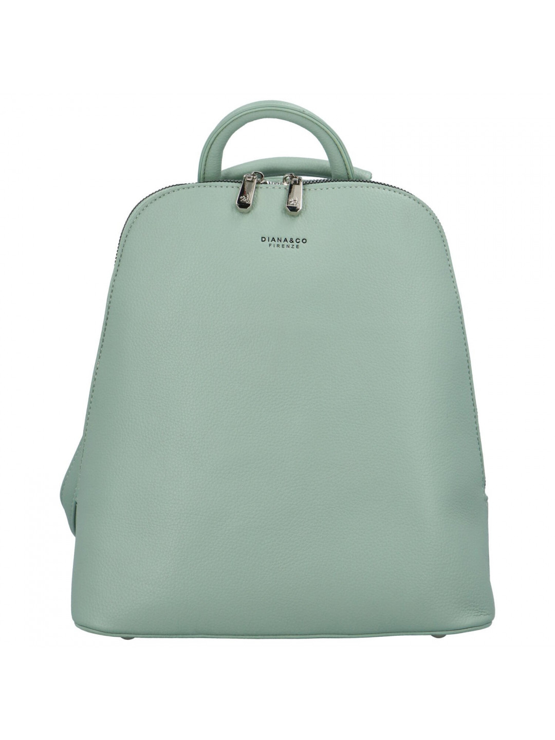 Minimalistická koženková kabelka batoh Larissa světle zelená