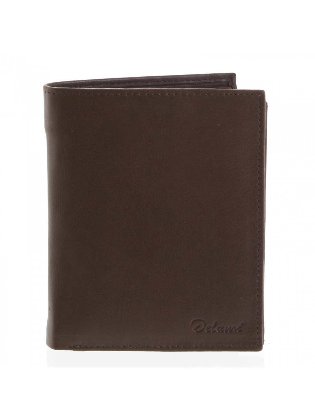 Pánská kožená hnědá peněženka – Delami 8229