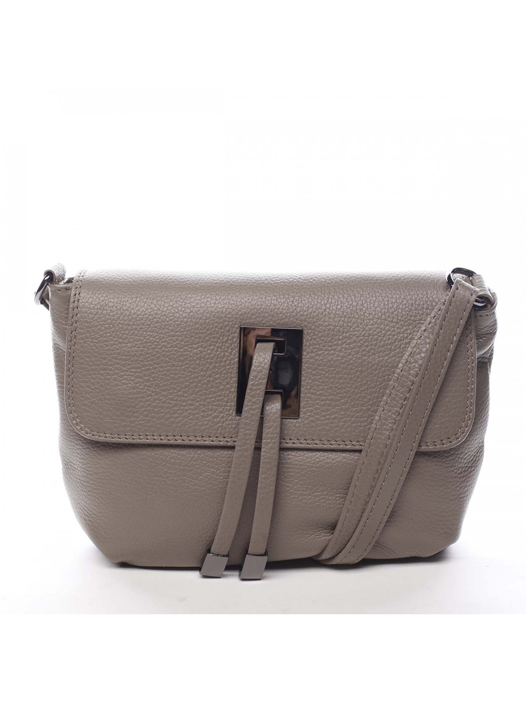 Dámská kožená crossbody kabelka taupe – ItalY Porta