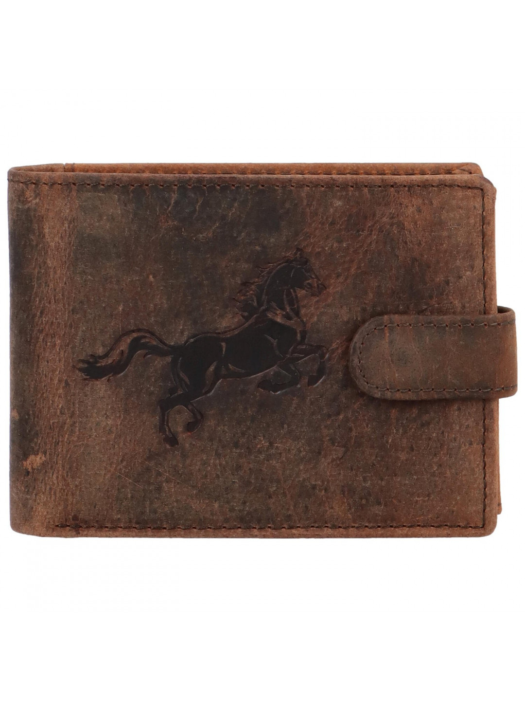 Pánská kožená peněženka hnědá – Bellugio Yeryss Kůň
