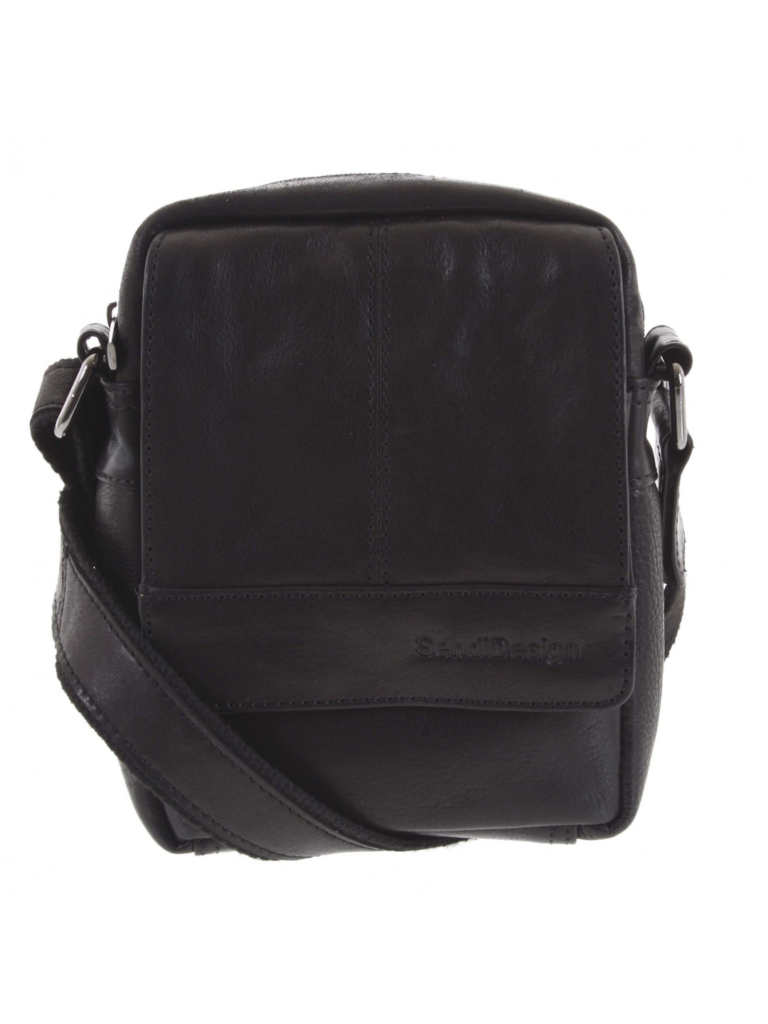 Pánská kožená crossbody taška na doklady černá – SendiDesign Niall