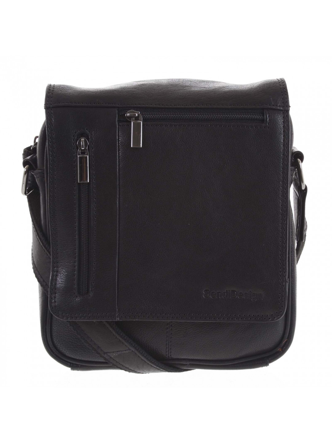 Pánská kožená taška přes rameno černá – SendiDesign Thoreau