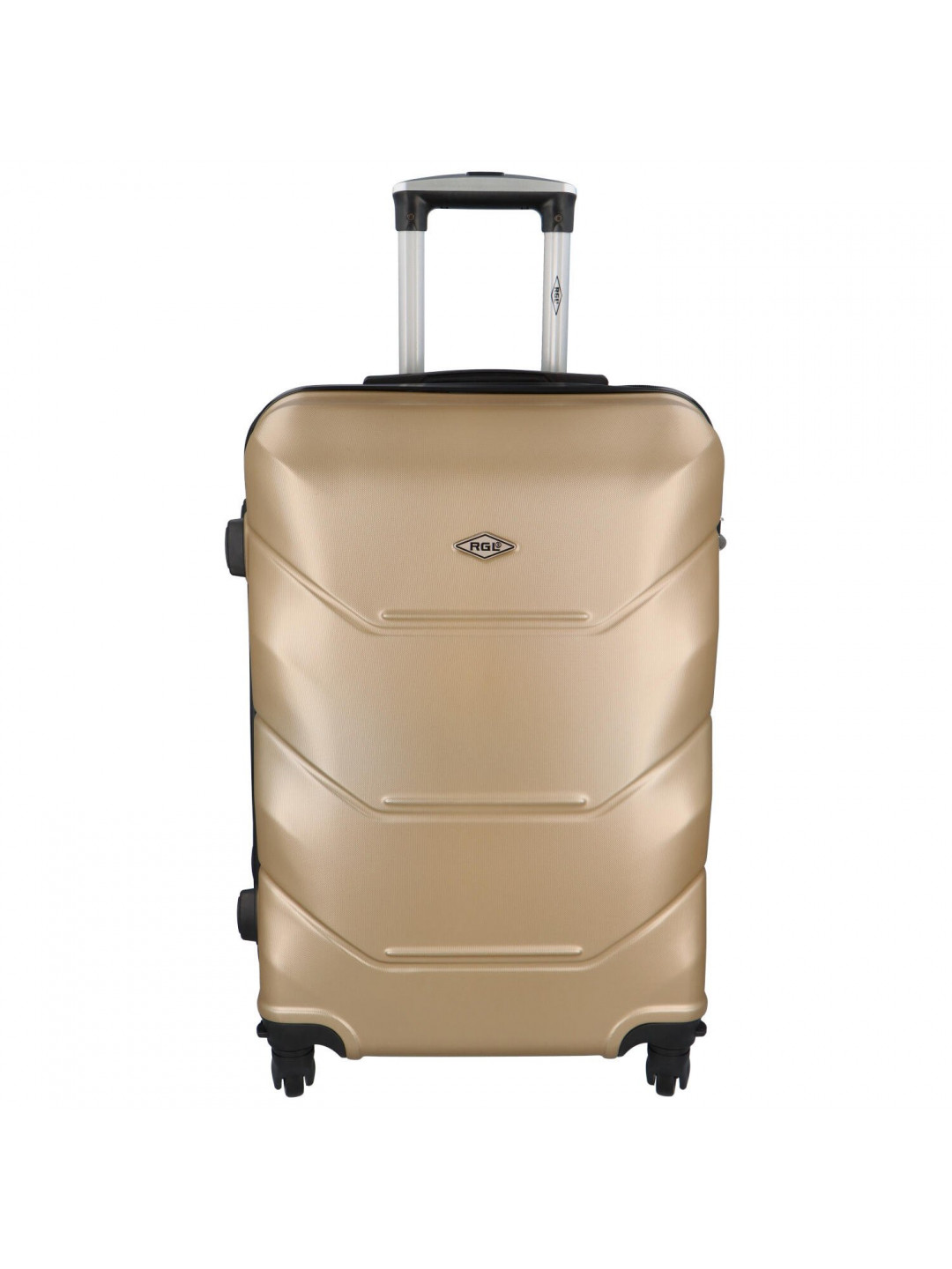 Cestovní plastový kufr Sonrado vel XL šampaňská