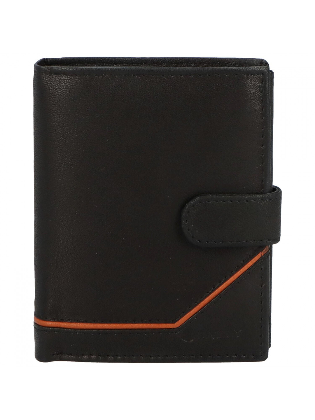 Trendová pánská kožená peněženka Figo černá – koňaková