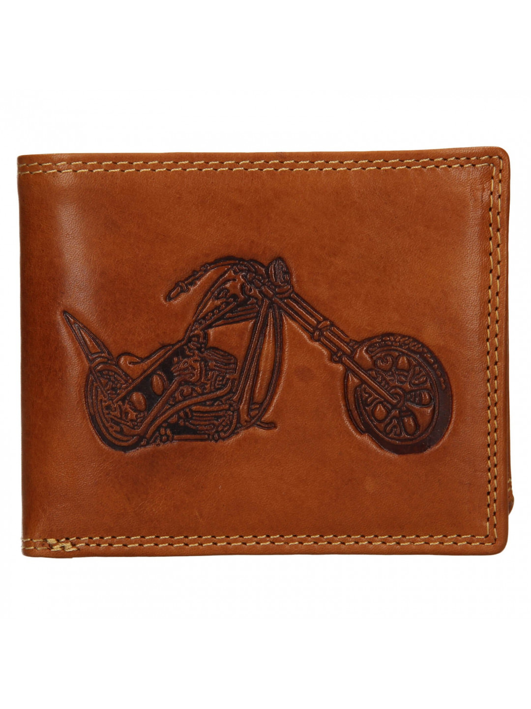 Pánská kožená peněženka SendiDesign Moto – koňak