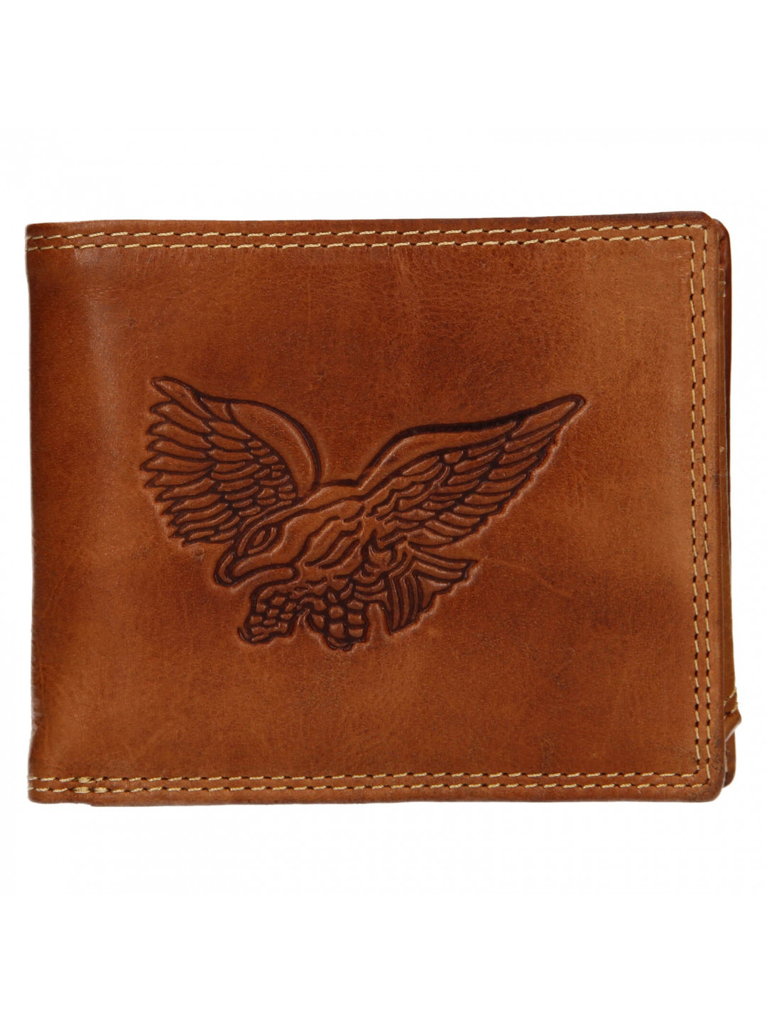 Pánská kožená peněženka SendiDesign Eagle – koňak