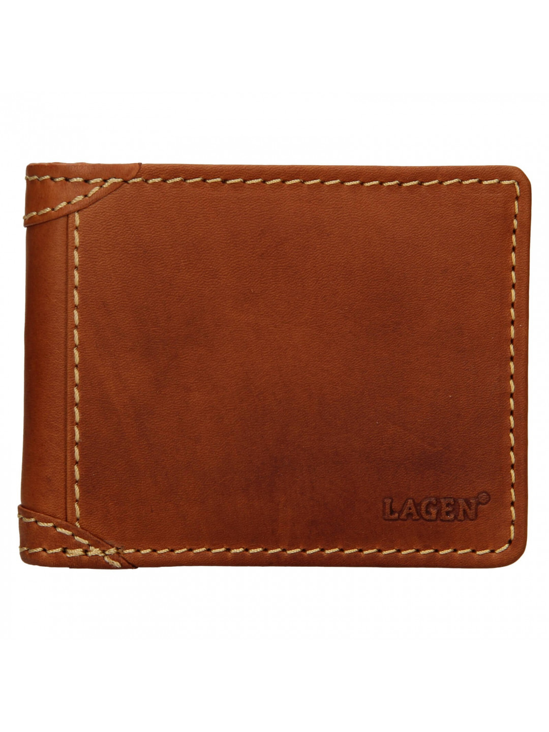 Pánská kožená peněženka Lagen Peterer – koňak