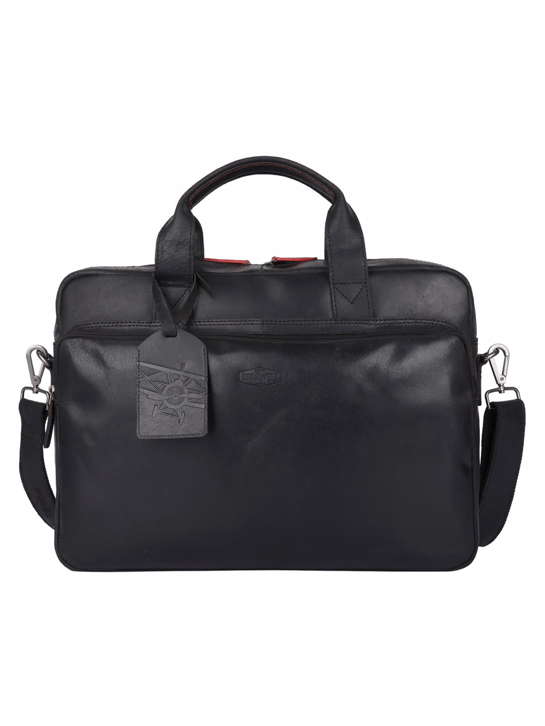 Pánská kožená taška na notebook Sparwell Niklaus – černá