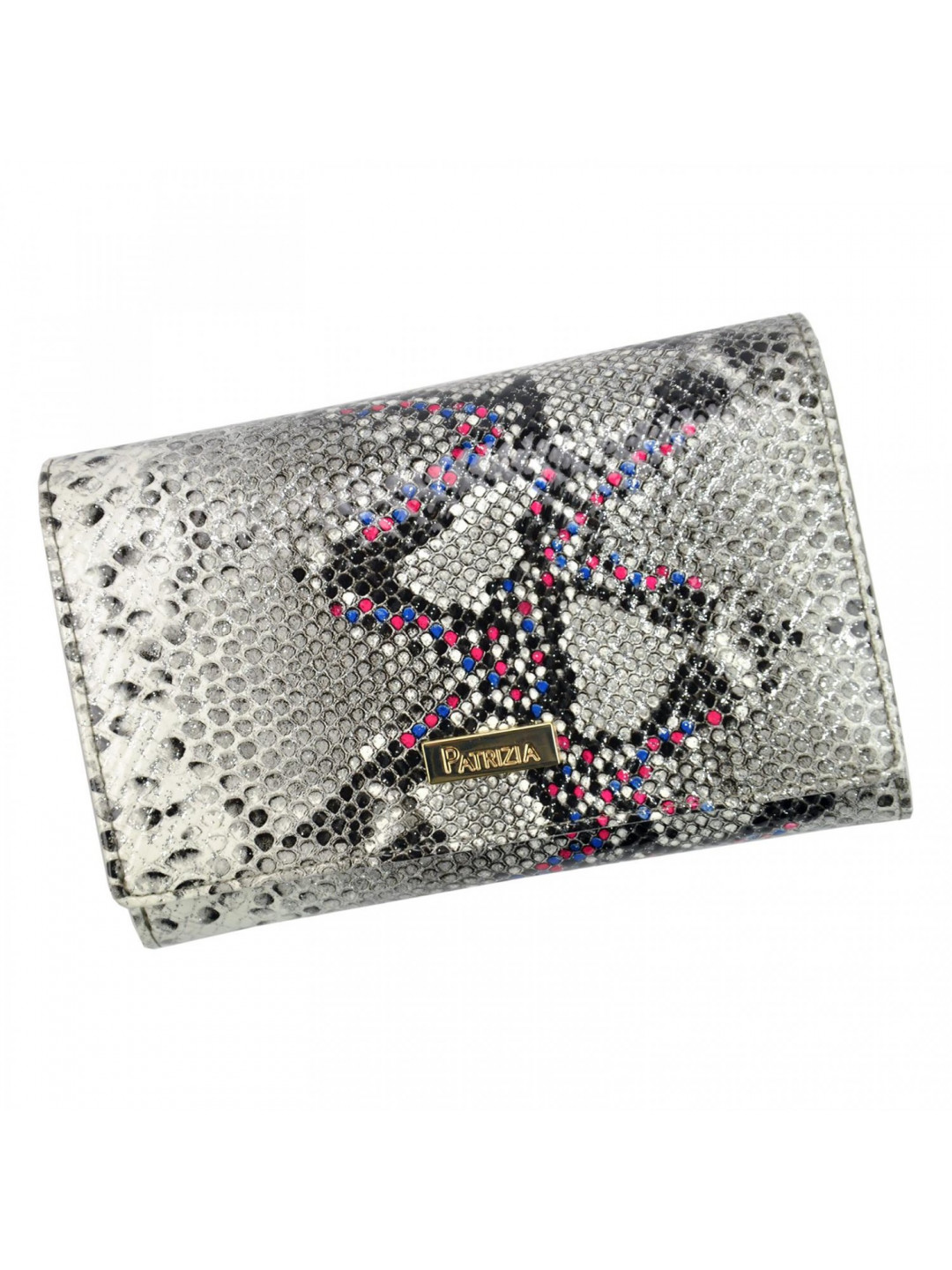 Luxusní dámská peněženka Gisbina šedo-růžová
