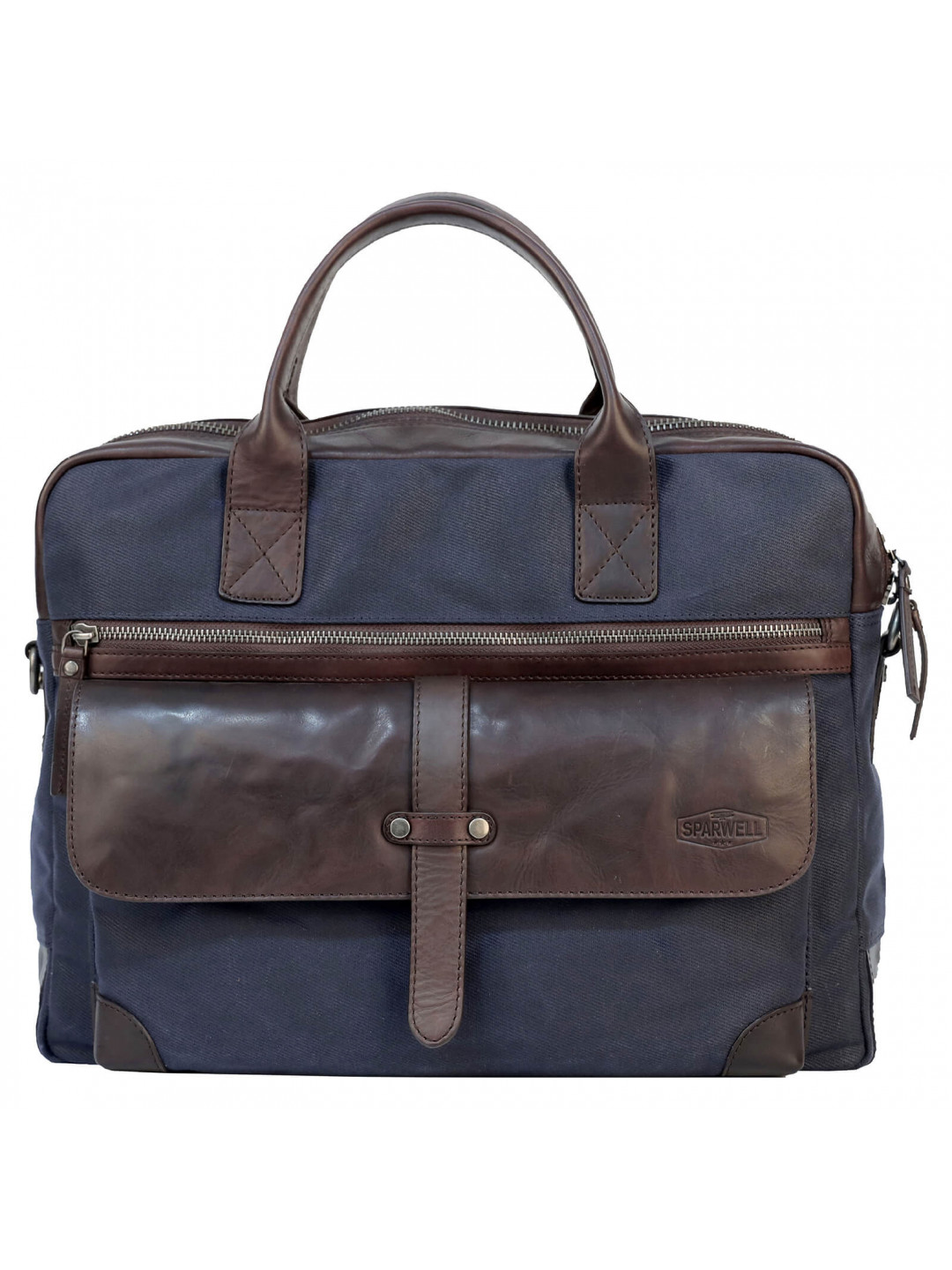 Pánská taška na notebook Sparwell Bredly – modro-hnědá