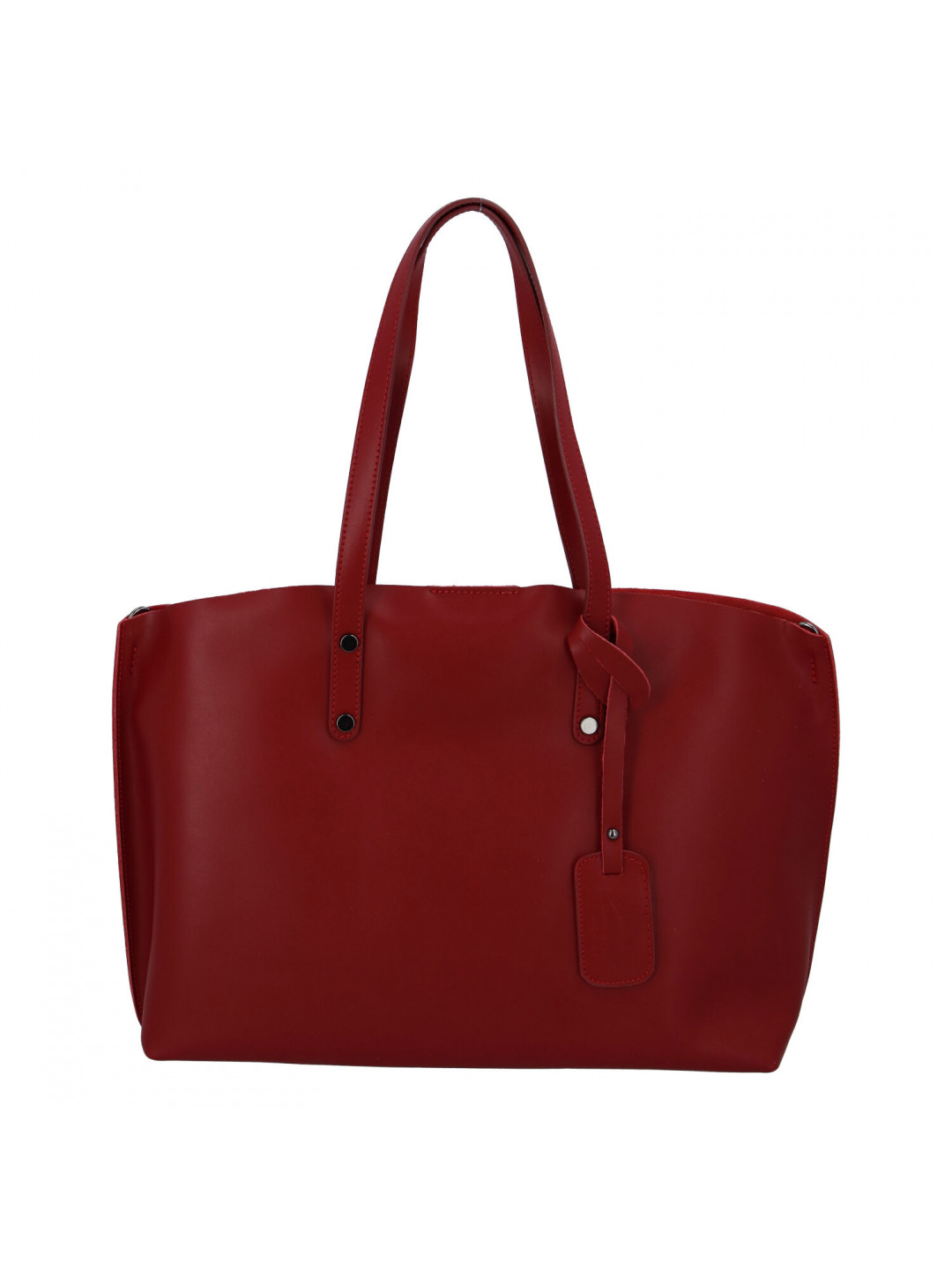 Dámská kožená kabelka tmavě červená – ItalY Jordana Two