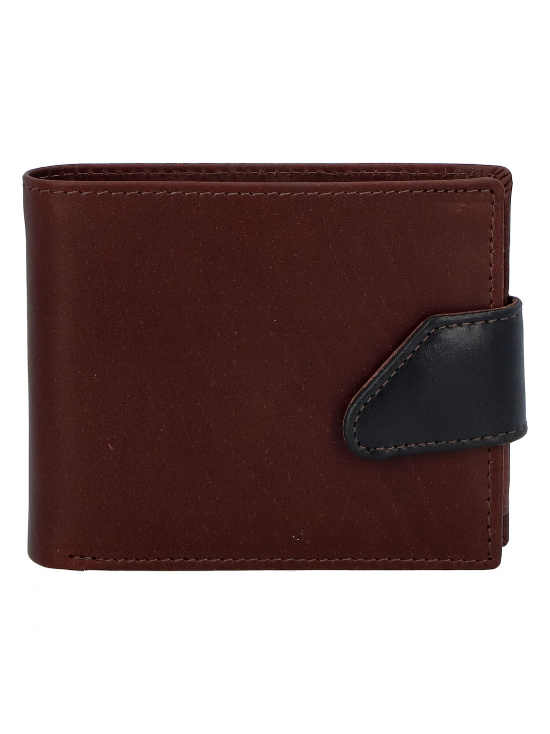 Hladká pánská hnědá kožená peněženka – Tomas 76VT