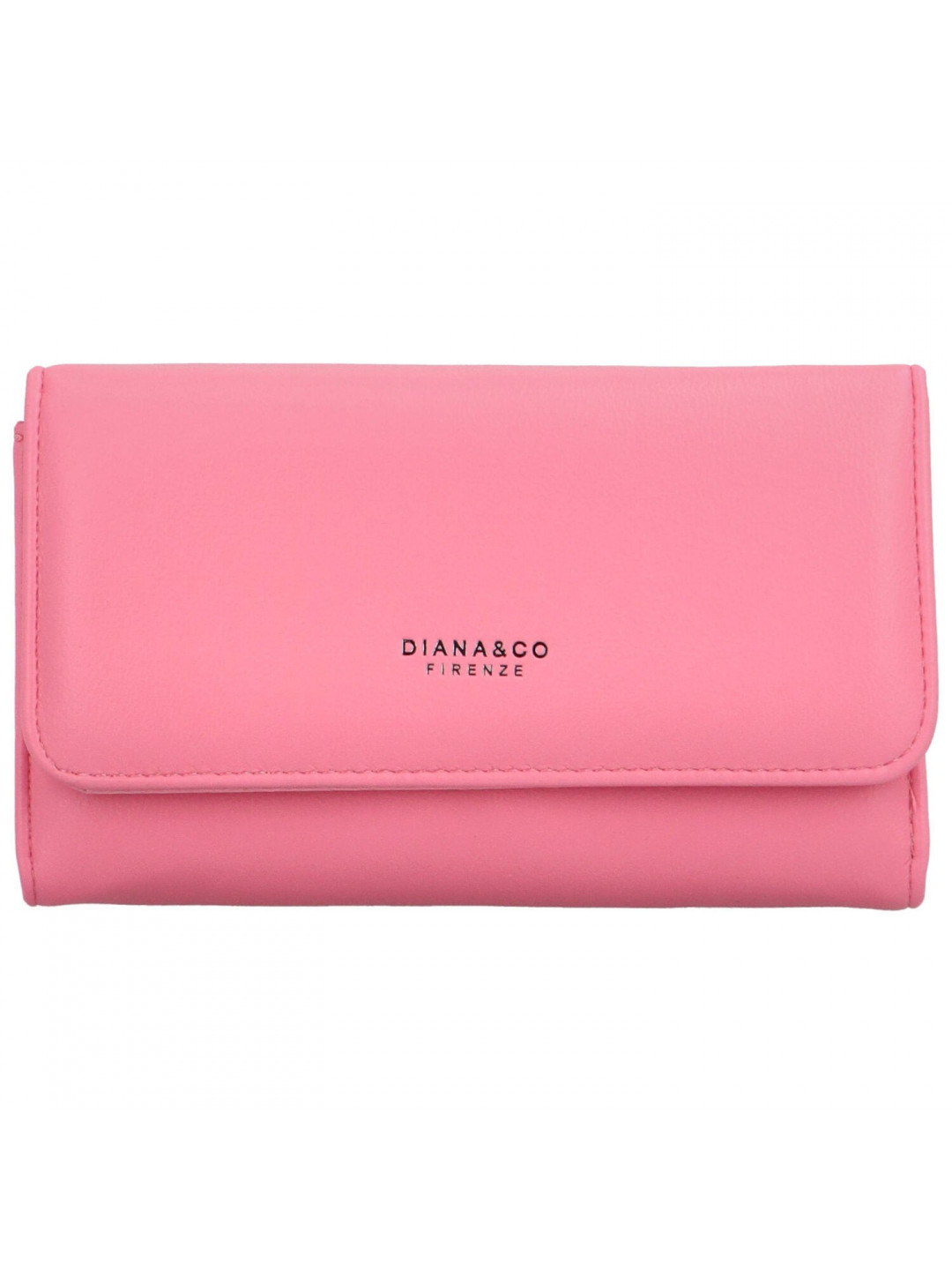 Elegantní dámská koženková peněženka Žofie výrazná růžová