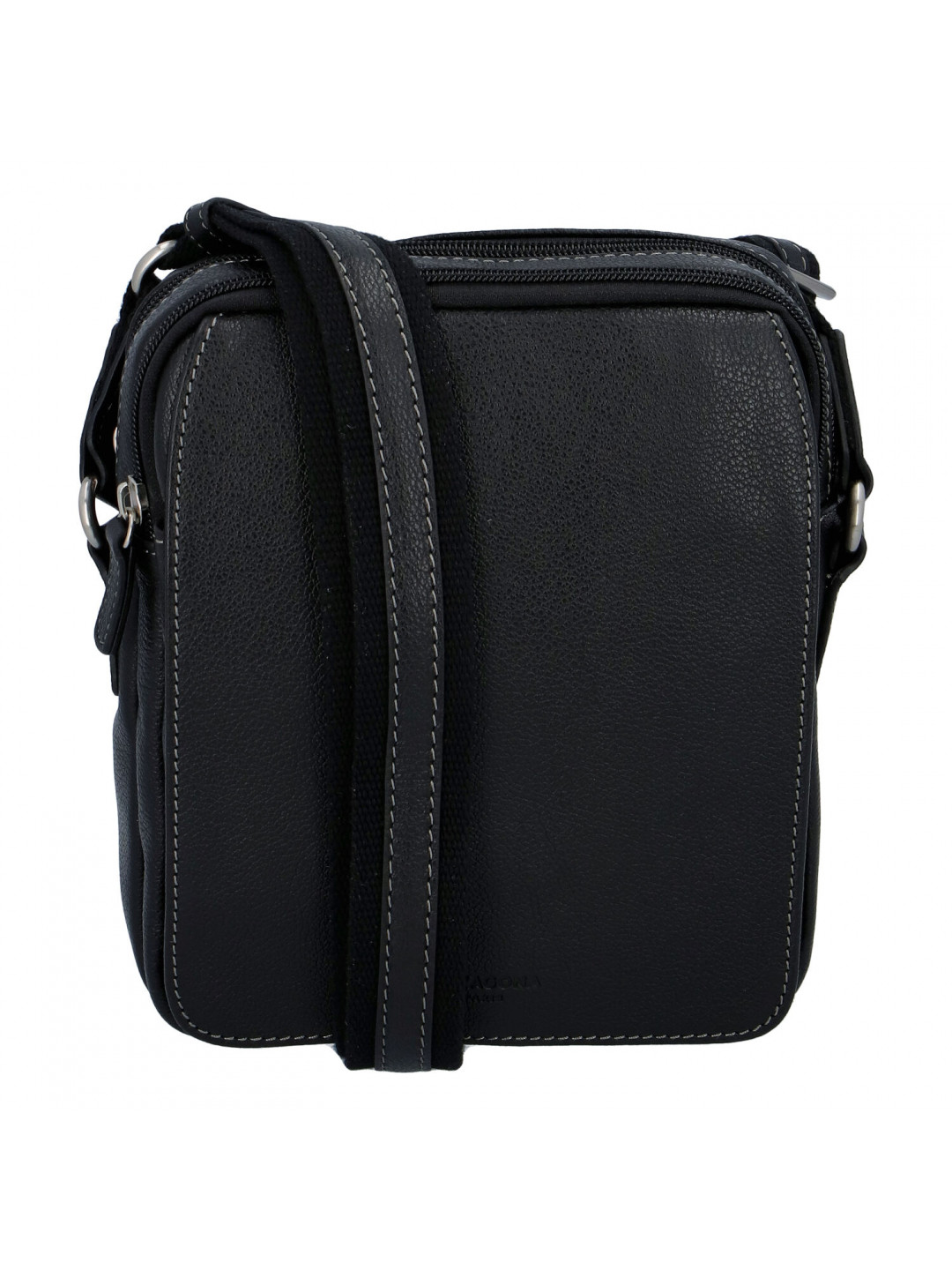 Luxusní pánská kožená taška přes rameno černá – Hexagona Yasser