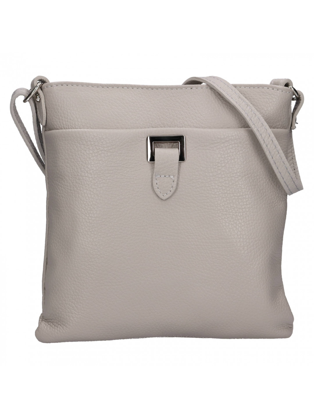 Dámská kožená crossbody kabelka Italia Gotta – světle šedá