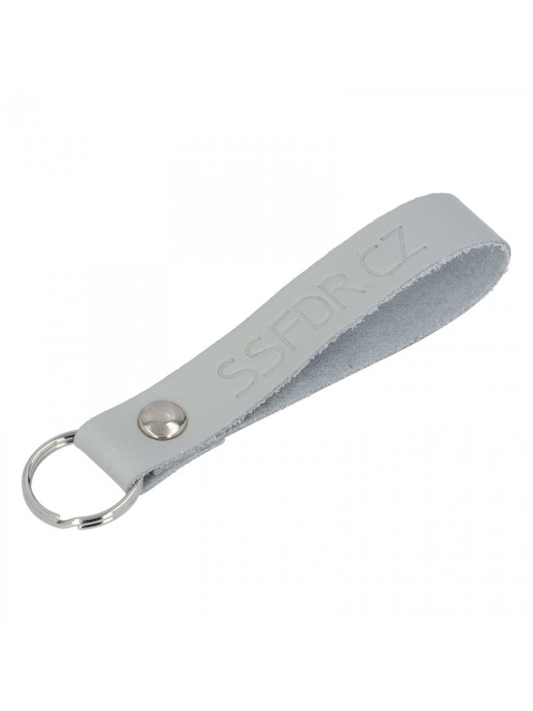 Kožená klíčenka poutko na klíče šedá – SSFDR Azuro