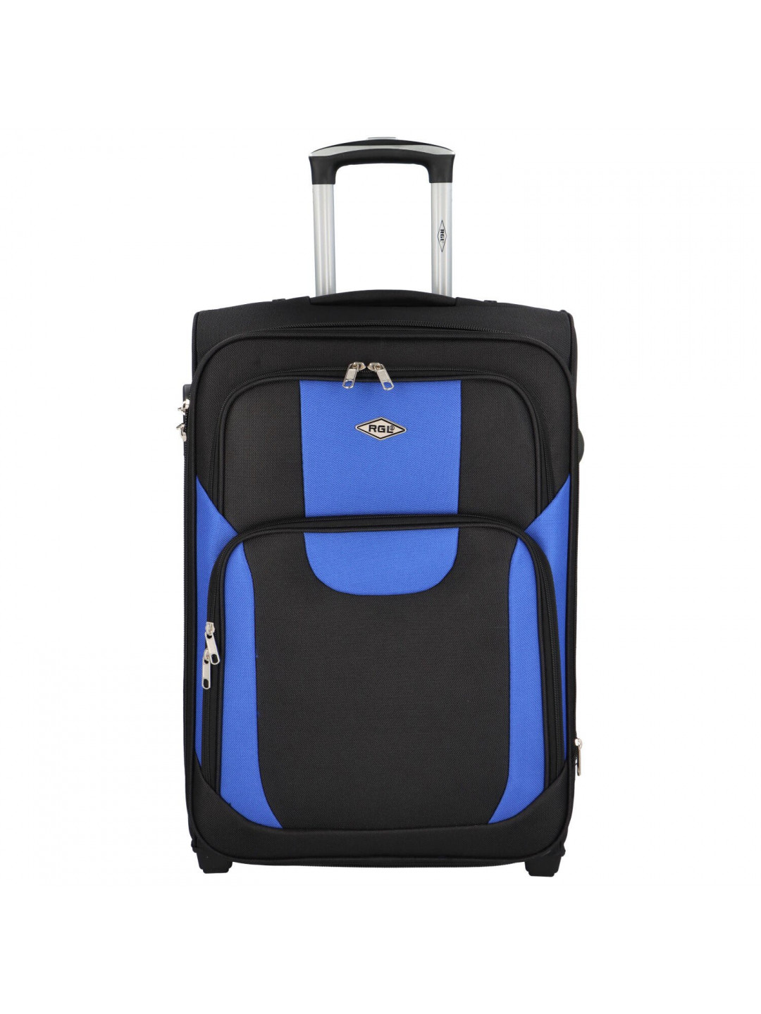Cestovní kufr Asie velikost M černá-modrá