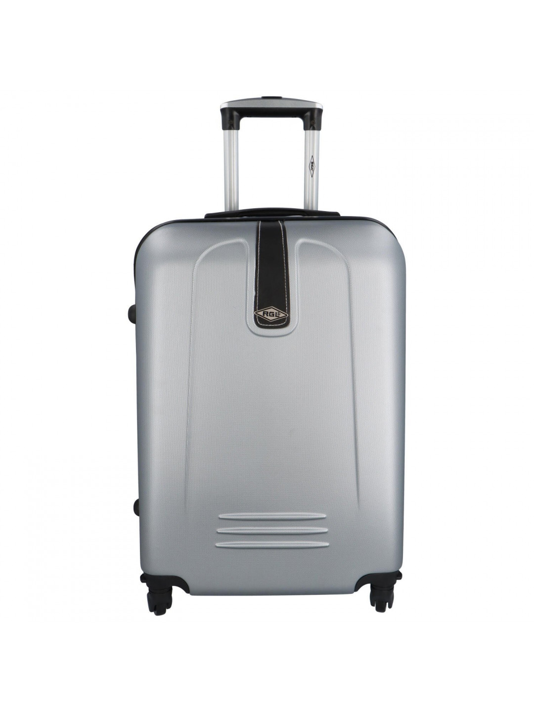 Plastový cestovní kufr Peek stříbrná M