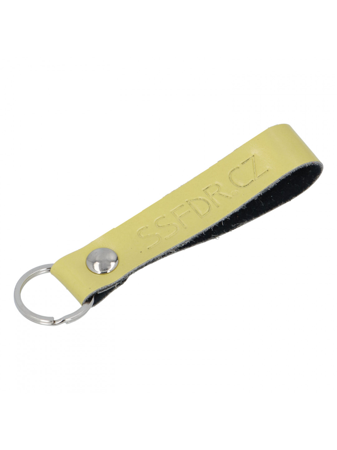Kožená klíčenka poutko na klíče žlutá – SSFDR Azuro