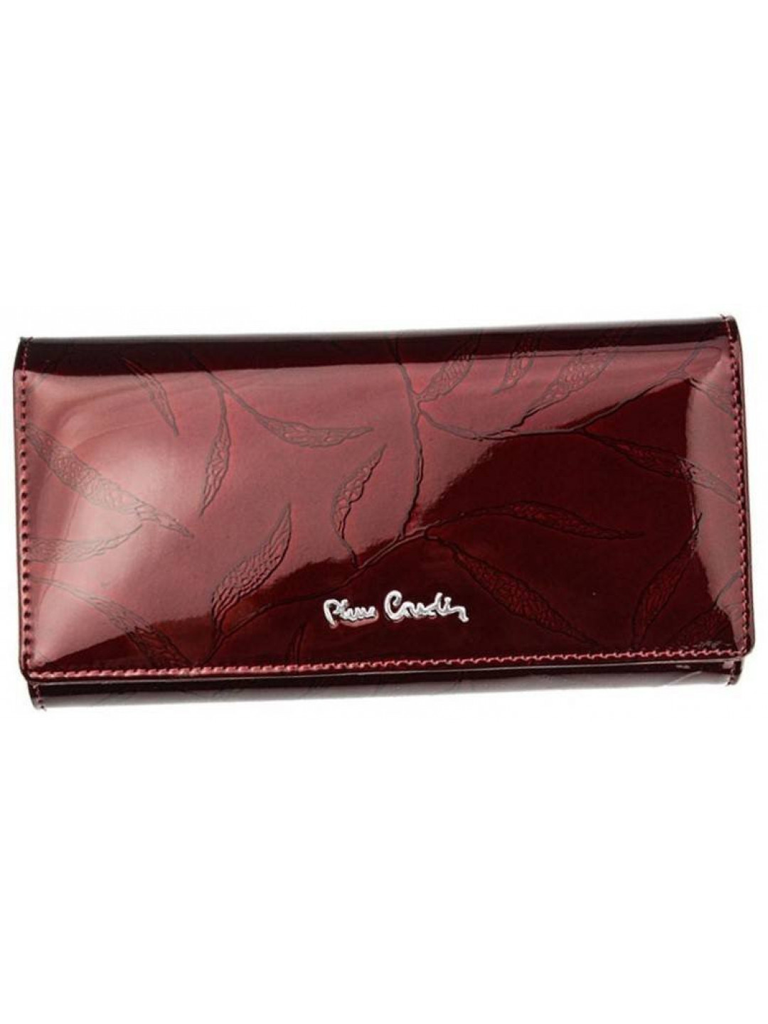 Stylová dámská kožená peněženka s lístky Gaspare červená