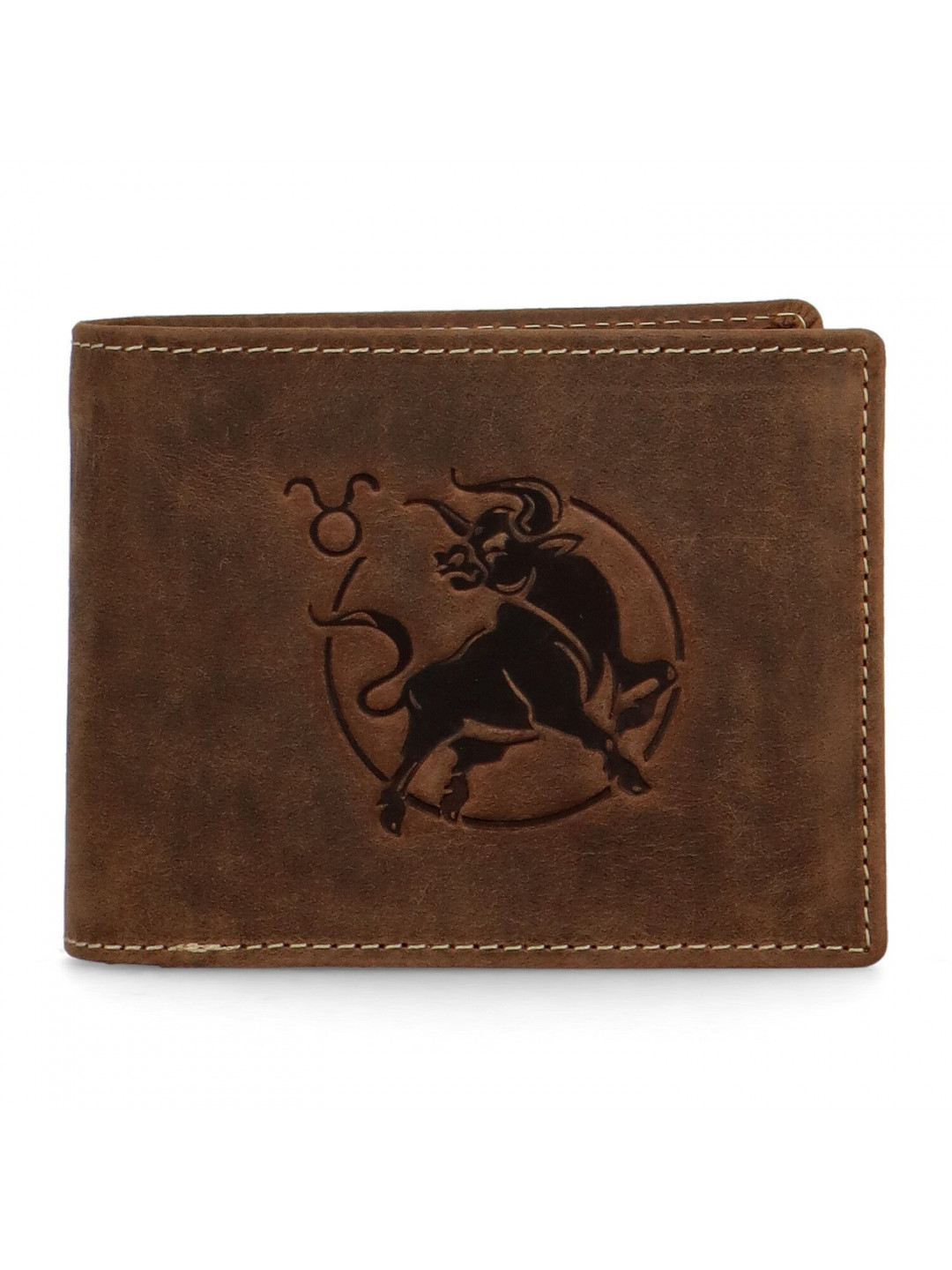 Pánská kožená peněženka Zvěrokruh Býk – Daimon hnědá