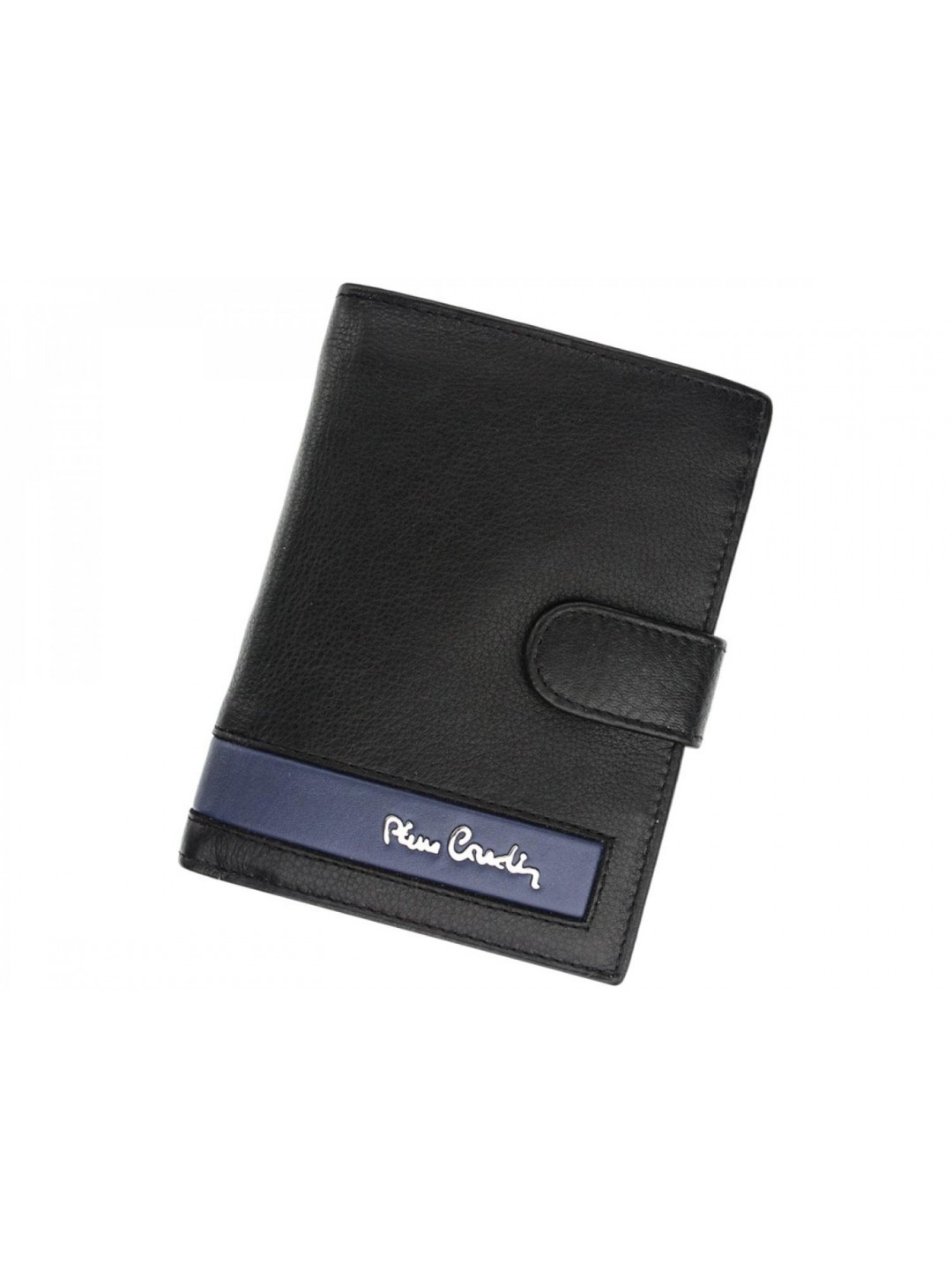 Pánská kožená peněženka Pierre Cardin Paolons černo-modrá