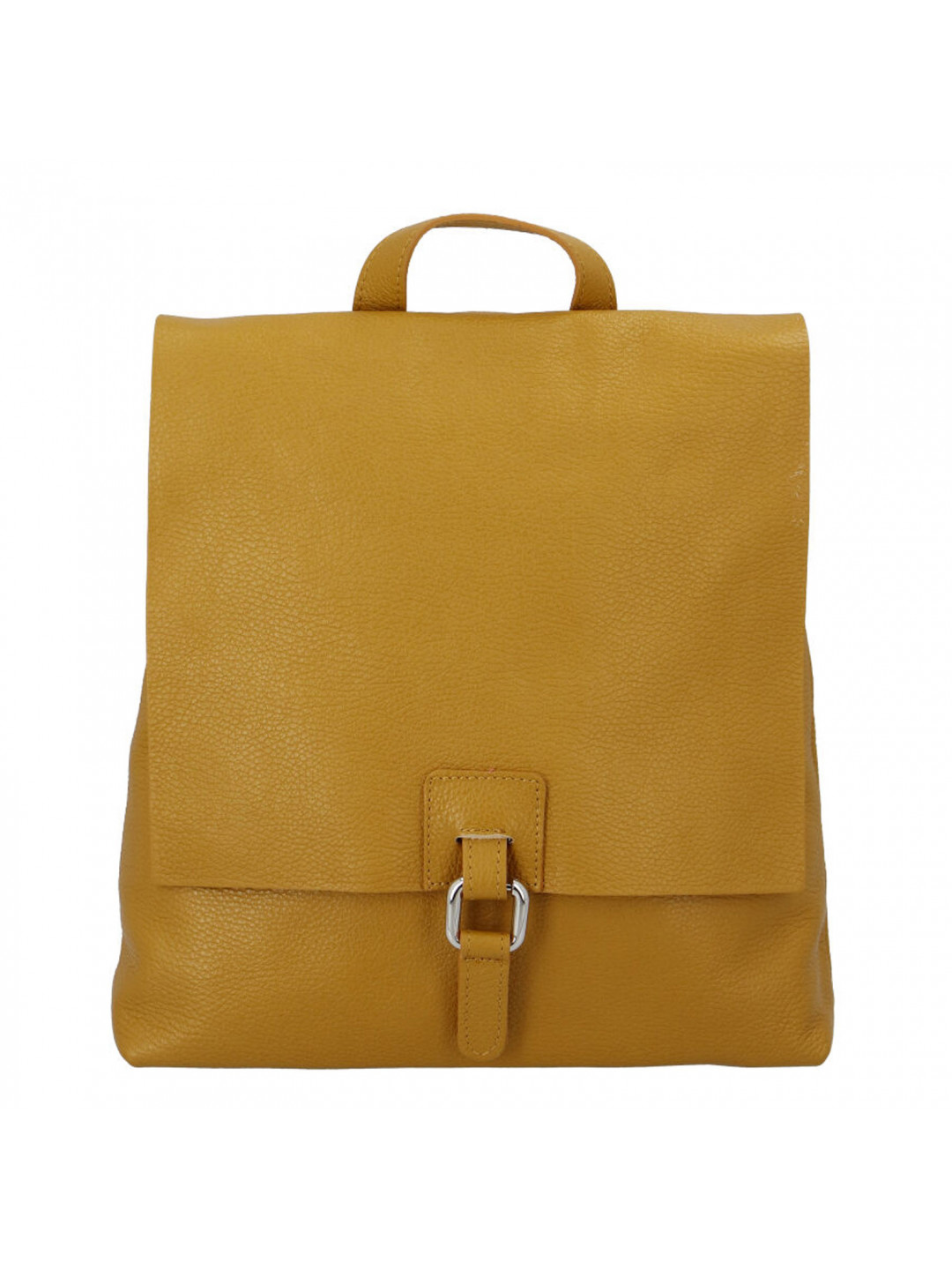Dámský kožený batůžek kabelka žlutý – ItalY Francesco