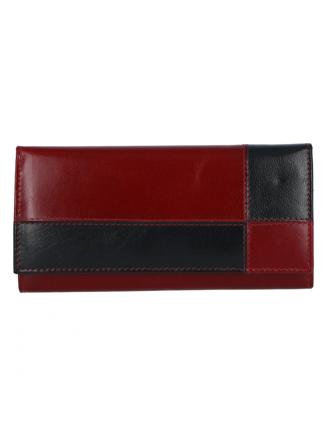 Dámská kožená peněženka červeno černá – Tomas Farbe