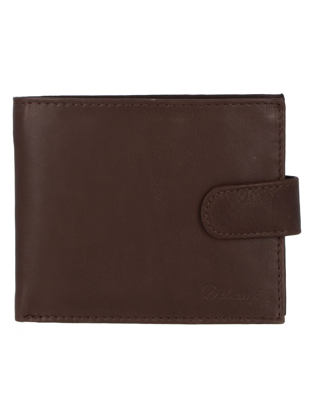 Pánská kožená hnědá peněženka – Delami 9371