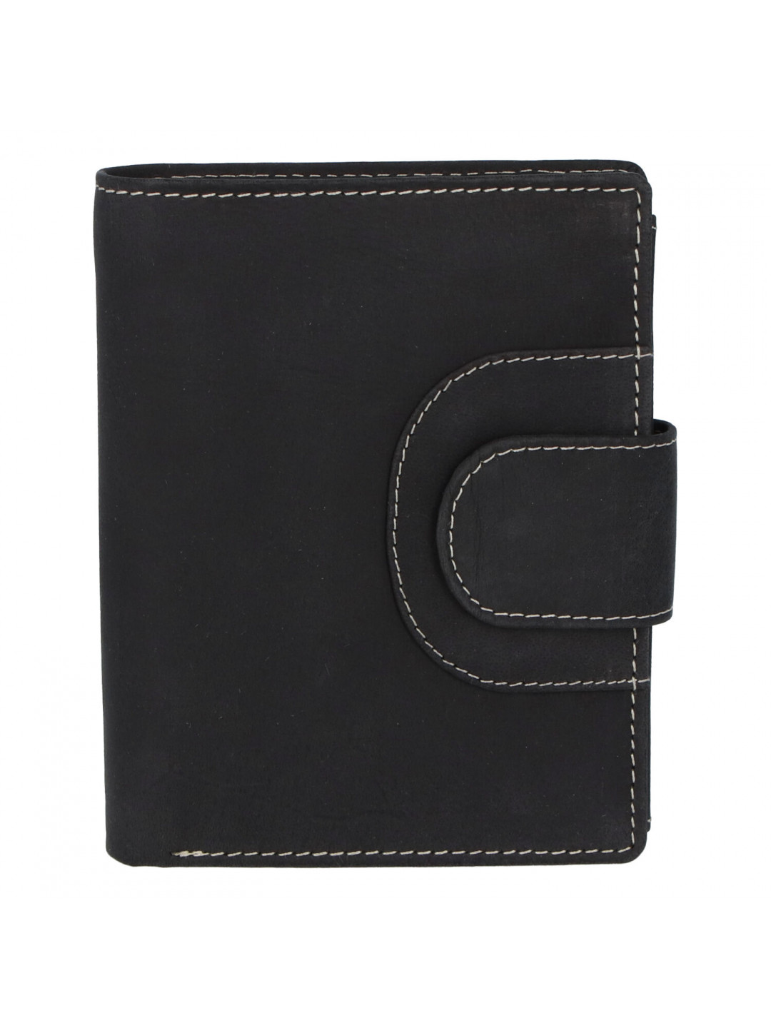 Elegantní kožená peněženka černá broušená – Tomas Pilia